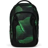 Satch Schulranzen Schulrucksack MATCH PLUS Seismic Green (1 Stück), Schulranzen, ergonomisch, 30 + 5 Liter, 4 Fächer