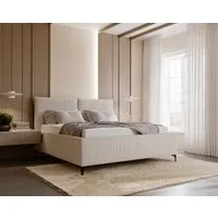 Compleo Polsterbett LEO Füße aus Metall, Elegant und modern Cordstoff oder Velvet