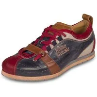 Kamo-Gutsu Herren Sneaker Leder blau/rot/braun (TIFO-017 rosso navy stonewashed) Sneaker Handgefertigt in Italien