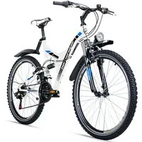 bergsteiger Mountainbike Memphis 26 Zoll, geeignet ab 150 cm, Damen, Herren, 21 Gang Shimano Tourney RD-TZ50 Schaltwerk, Kettenschaltung, V-Brakes
