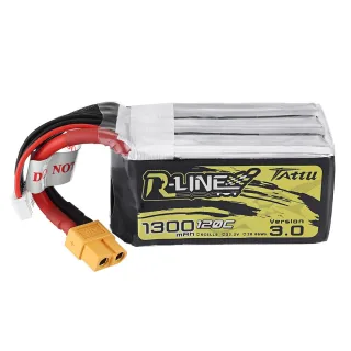 TATTU R-LINE Version 3.0 22.2V 1300mAh 120C 6S1P Lipo Battery XT60 Plug for iFlight Nazgul5 227mm 4S 5 Inch FPV Racing D