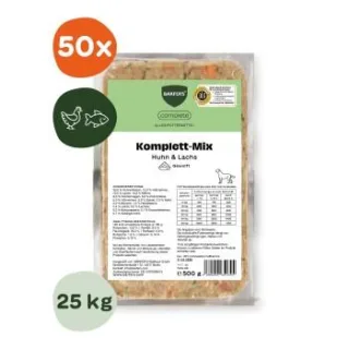 BARFER'S Komplett-Mix Huhn und Lachs 50x500 g