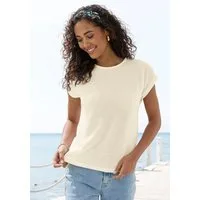 Vivance Kurzarmshirt aus bügelfreiem Waffelstrick luftiges Waffelstrickshirt