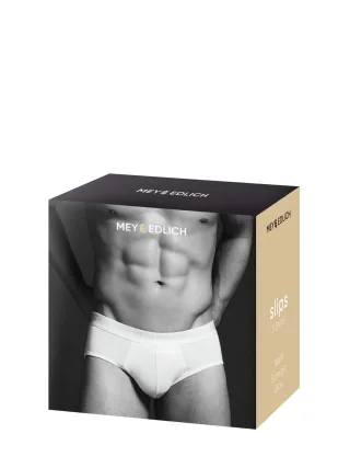 Mey & Edlich Herren Gefährten-Slip Dreierpack Weiß 95¿% Bio¿Baumwolle (GOTS), 5¿% Elasthan