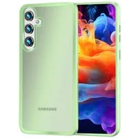 Nalia Smartphone-Hülle Samsung Galaxy S24 15,7 cm (6,2 Zoll), Matte Hybrid Hülle / Semi-Transparent / Anti-Schock Rahmen / Stoßfest