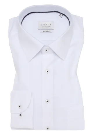 ETERNA - Hemd Natté Langarm weiß - Gr. - 39/Langarm - 65cm
