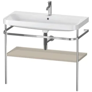 Duravit Happy D.2 Plus c-shaped Set mit Metallkonsole Taupe Seidenmatt 975x490x850 mm - HP4838O6060 HP4838O6060