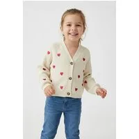 KIDS ONLY Strickjacke KOGDANA LIFE LS HEART VNECK CARDIGAN KNT (1-tlg)
