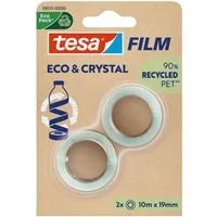 tesa Klebeband ECO & CRYSTAL (2-St) 19 mm / 10 m, transparent