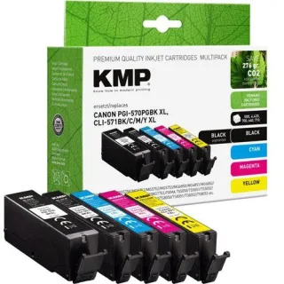KMP Multipack ersetzt 0318C004 Canon PGI-570/CLI-571 XL