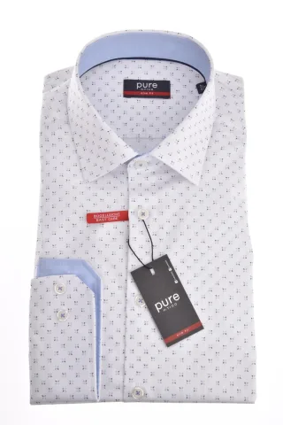 pure - PURE- City Hemd slim fit Langarm braun - Gr. - XL