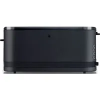 WMF Toaster KÜCHENminis Deep Black, Lanschlitztoaster, mit Brötchenaufsatz, 1 langer Schlitz, für 2 XXL-Toastscheiben, 900 W, 7 variable Bräunungsstufen, Brotzentrierung, Krümelschublade