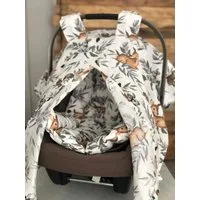 Baby Fancyroom Babyschale Babyschalen Set Sichtschutz Sitzauflage Einschlagdecke Maxi Cosi, ab: ab Geburt, (2-tlg., Sonnenschutz und kuschelige Sitzauflage), Musselin, Ersatz für Einschlagdecke