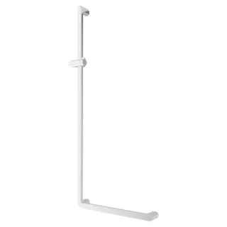 Villeroy und Boch Vicare Desing Haltegriff 92171261 120 x 50 cm, Aluminium verchromt, reversibel, 90°, mit Brausehalter