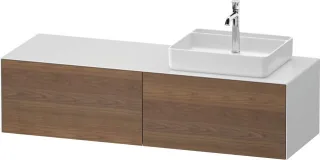 Duravit White Tulip Konsolenwaschtischunterbau wandhängend Amerikanischer Nussbaum & Weiß Matt & Hoc WT4864R77850010