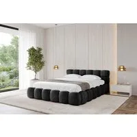 ALTDECOR Polsterbett LEYA-v1 (Polsterbett mit Bettkasten und Lattenrost, Boxbett ohne Matratze), Doppelbett mit Stauraum, Bett mit Kopfteil
