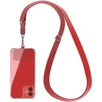 EAZY CASE Handykette Universal Handykette mit Breitband, Case für Unterwegs Festival Handyband mit jeder Hülle kombinierbar Rot