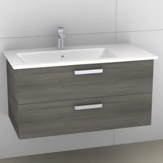 Artiqua 414 Waschtischunterschrank für Venticello 4134L1, 4134L3 Graphit Struktur quer, 414-WU2L-V10 414-WU2L-V108-7070-401