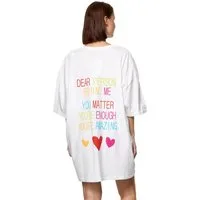Worldclassca T-Shirt Worldclassca Oversized Print You Matter T-Shirt lang Tee