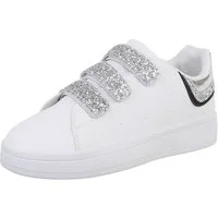 Ital-Design Damen Low-Top Freizeit Sneaker (88519280) Flach Sneakers Low in Weiß