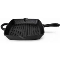 Zilner Grillpfanne Schwere Gusseisenpfanne, Grillpfanne, Camping Induktion, Gas, Backofen, Gusseisen (Dank ihrer hochwertigen Verarbeitung und vielseitigen Einsatzmöglichkeiten ist sie außerdem eine ideale Geschenkidee für Geburtstage, Hochzeiten, We
