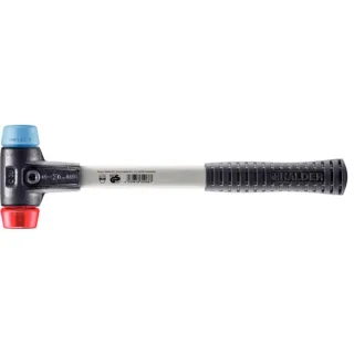 HALDER SIMPLEX - Schonhammer mit verstärktem Tempergussgehäuse und Fiberglasstiel, TPE-soft/Plastik - 3716.030