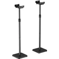 ARLI Lautsprecherständer Lautsprecher Ständer höhenverstellbar 853 – 1123 mm, (Spar-Set, 2-tlg., 2er Set, drehbar neigbar Kabelmanagement freistehend schwarz)