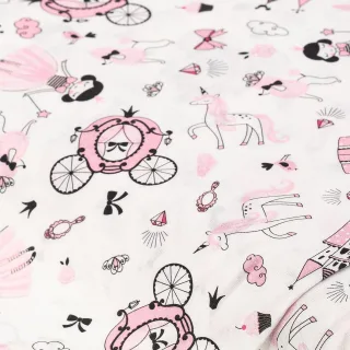 Baumwollstoff „Prinzessin“, rosa-color