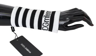 Dolce & Gabbana Black White Wool Dgmillénnials enveloppe pour hommes