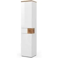 Vicco Hochschrank Eden, Weiß Hochglanz/Artisan-Eiche 40x184 (1-St)