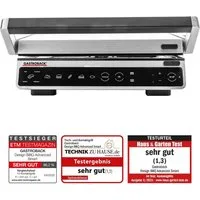 Gastroback Kontaktgrill 42542 Kontaktgrill Design BBQ Advanced Smart, 2000,00 W, 4 Garstufen im Steak-Programm, 6 voreingestellten Grillprogramme