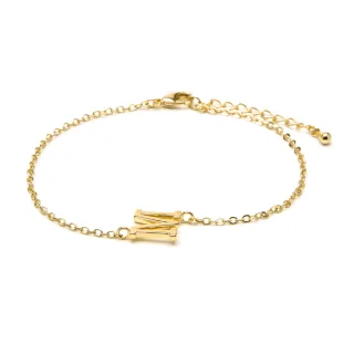 Luxenter Armband mit 18-karätiger Gelbgold-Oberfläche – Alphabet