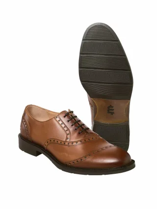 Mey & Edlich Herren Capri-Twist-Oxford Braun Obermaterial, Futter und Decksohle: 100 % Kalbsleder