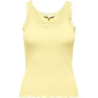 ONLY Tanktop ONLSARA – Tanktop mit Spitzendetail am Ausschnitt Baumwollmischung, regular fit