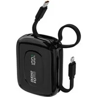 Dudao K32 Powerbank 10000 mAh, Powerbank mit zwei integrierten Ladekabeln und 22,5W Schnellladen