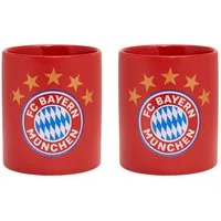 FC Bayern München Tasse FC Bayern München Tasse Logo I Rot I 2er Set I 0,3l I Fußball, Keramik