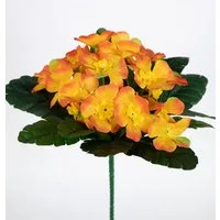 Kunstblume Primel 24x22cm mit 20 Blüten PM Kunstblumen künstliche Schlüsselblume Primelbusch, Seidenblumen Roß, Höhe 24 cm, Orange