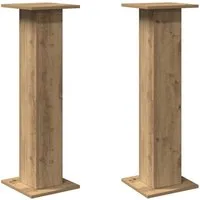 vidaXL Lautsprecherständer Lautsprecherständer 2 Stk. Artisan-Eiche 30x30x95 cm, (2-tlg)