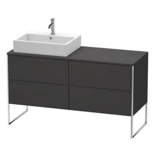 Duravit XSquare Konsolenwaschtischunterbau bodenstehend Graphit Supermatt 1400x548x778 mm - XS4923L8 XS4923L8080