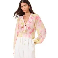 LIPSY Rüschenbluse Lipsy Rüschenbluse mit Bindedetail, Regular (1-tlg)