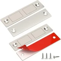FOUORTUNATE-BEE Haftmagnetschnäpper Möbel-Magnetverschluss – starke, ultradünne Türmagneten im 2er-Pack, Für Schrank, Schublade und Kleiderschrank – magnetischer Türverschluss