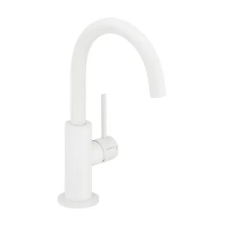 Herzbach Deep White Waschtischarmatur 23.203420.1.07 slim M-Size, ohne Ablaufgarnitur, weiß matt