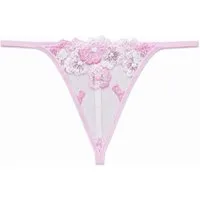 NEXORA INTIMATES™ Stringtanga Damen String Tanga Spitze Blumen One Size XS-XL Rosa femininer Damen String mit floralen Details