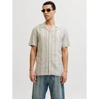 Jack & Jones Kurzarmhemd JPRBLUSUMMER LIN. BLEN DOBBY SS SHIRT SN