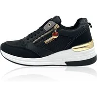 Nowaland Modische Damen Freizeitsneaker mit Zierdetails und Reißverschluss Sneaker Modisches Design, leichte Plateausohle und dekorative Details