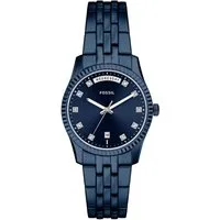 Fossil Quarzuhr Scarlette ES5476, Armbanduhr, Damenuhr, Edelstahlarmband, analog, Tag, Wochentag