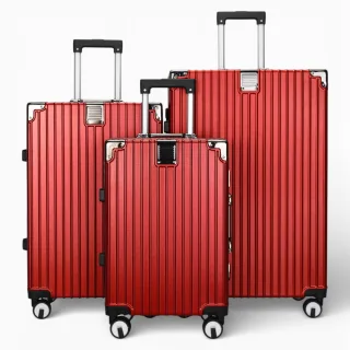 Red Hardshell Koffer Dual 4 Wheel ABS Gepäck Kabinenkoffer
