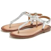 Vivance Sandalette, Sommerschuh, Sandale, Ledersandale, Zehentrenner NEU aus Leder mit Flecht-Optik