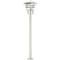 Brilliant Außen-Stehlampe TERRENCE, ohne Leuchtmittel, 90 cm Höhe, Ø 22 cm, E27, IP44, Metall/Glas, edelstahl