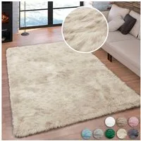 OTTO home Hochflor-Teppich Valeria, Fellteppich, kuschelig, flauschig, rechteckig, Höhe: 60 mm, Kunstfell, weiche Teppiche, Wohnzimmer, Schlafzimmer, Esszimmer